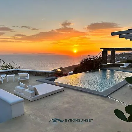 Eyeonsunset -private Pool-sea And Sunset View-privacy-quiete Mykonos Town